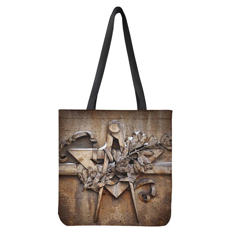 Freemasonry Emblem Print Tote Bag