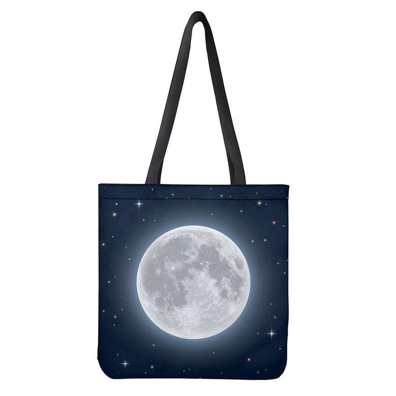 Full Moon Print Tote Bag