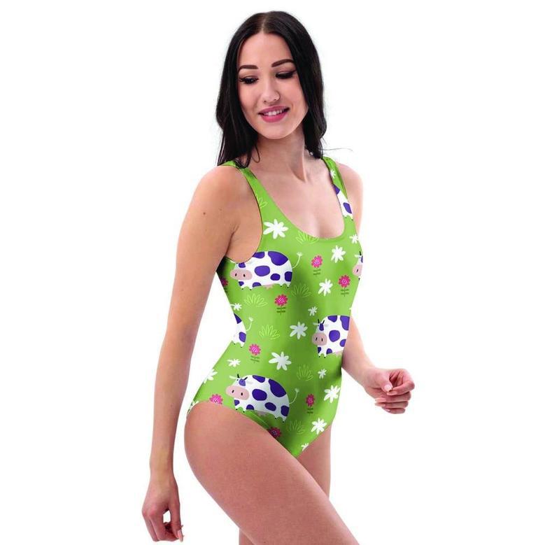 Funny Cow For Kids One Piece Swimsuite