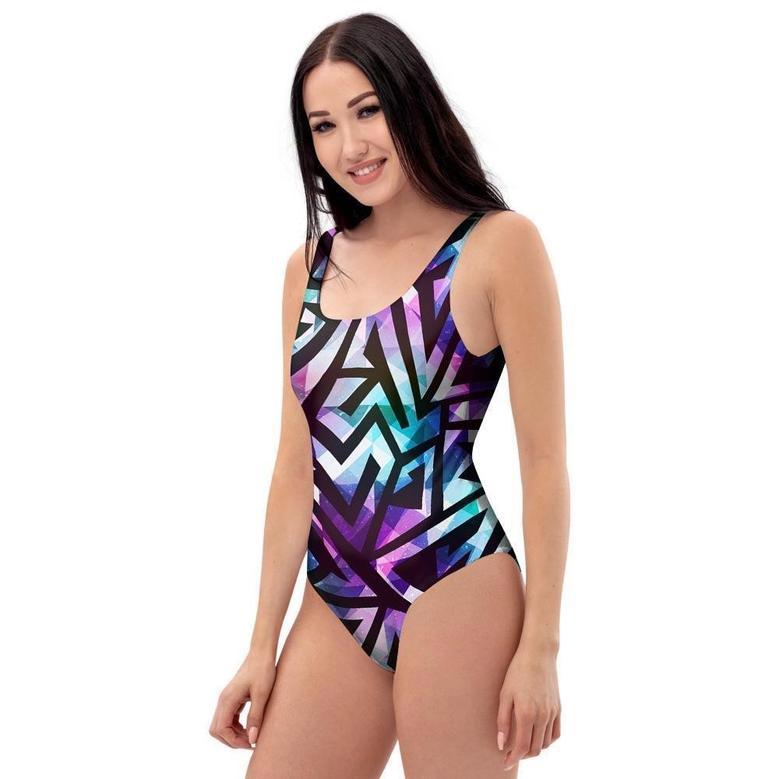 Galaxy Geometric One Piece Swimsuite