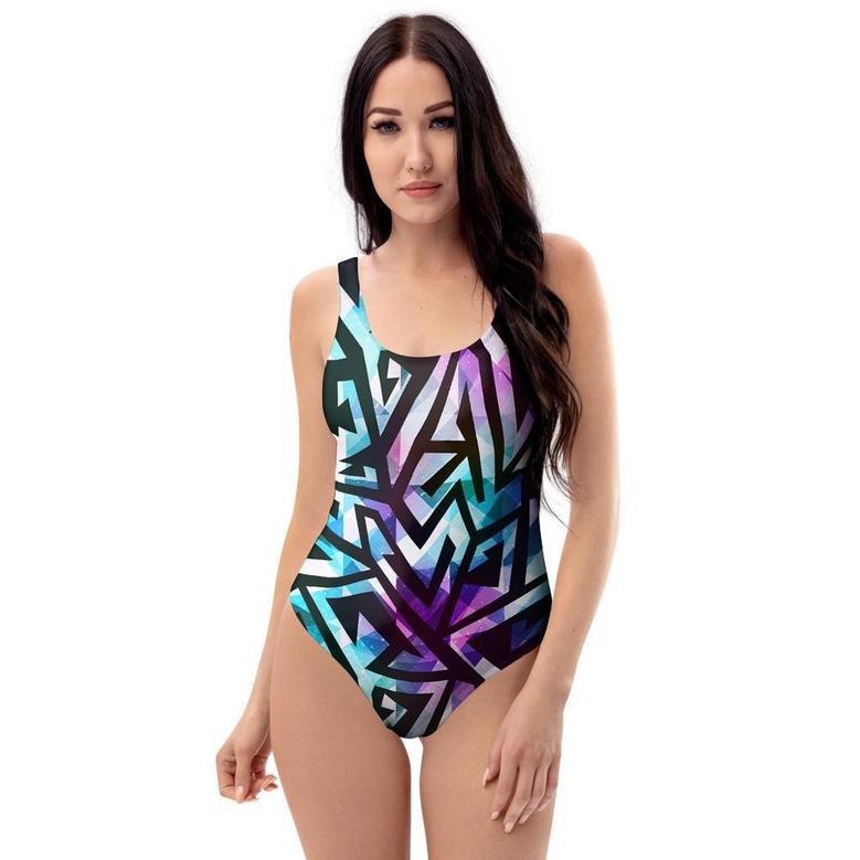 Galaxy Geometric One Piece Swimsuite