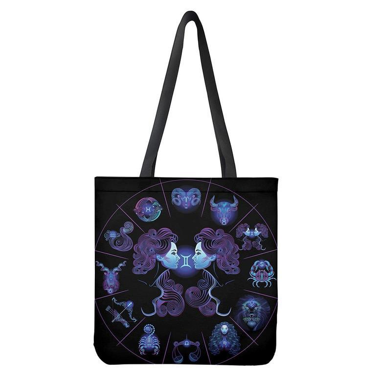 Gemini And Astrological Signs Print Tote Bag