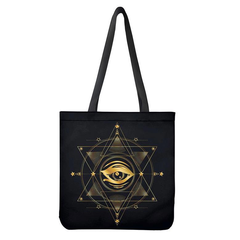 Geometric Eye Of Providence Print Tote Bag