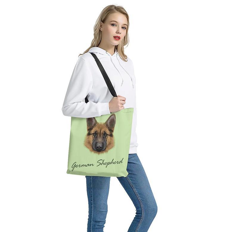 German Shepherd Dog Portrait Print Tote Bag