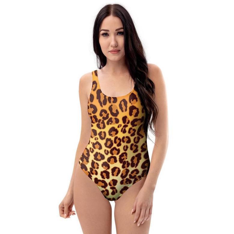 Gold Leopard One Piece Swimsuite