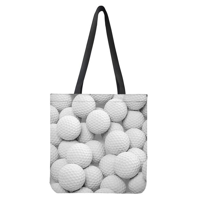 Golf Ball Print Tote Bag