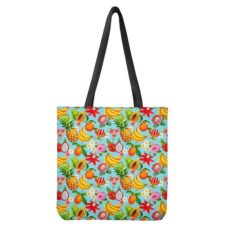 Hawaiian Tropical Fruits Pattern Print Tote Bag