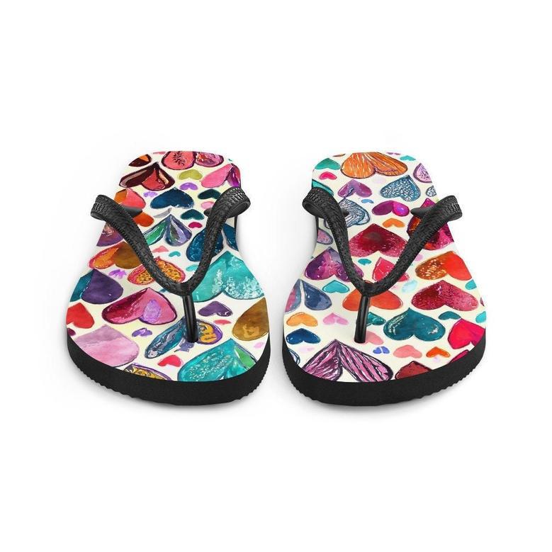 Hearts Flip-Flops