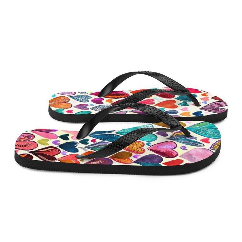 Hearts Flip-Flops