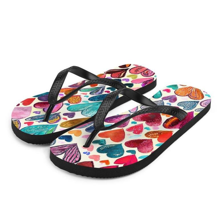 Hearts Flip-Flops