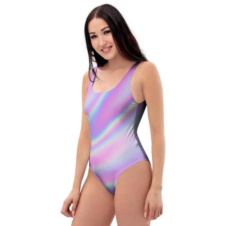 Holographic One Piece Swimsuite