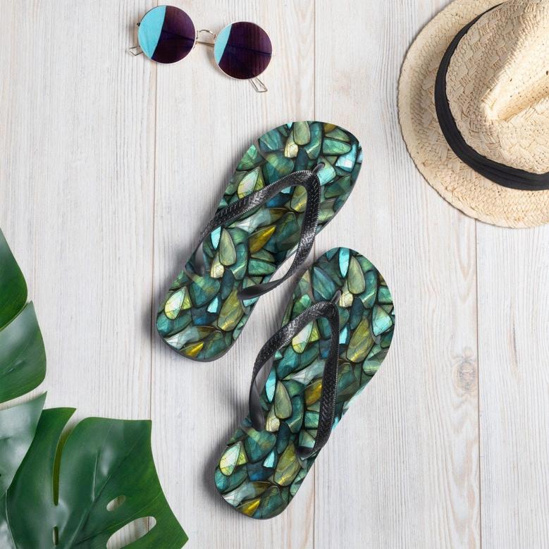 Labradorite Summer Flip Flops