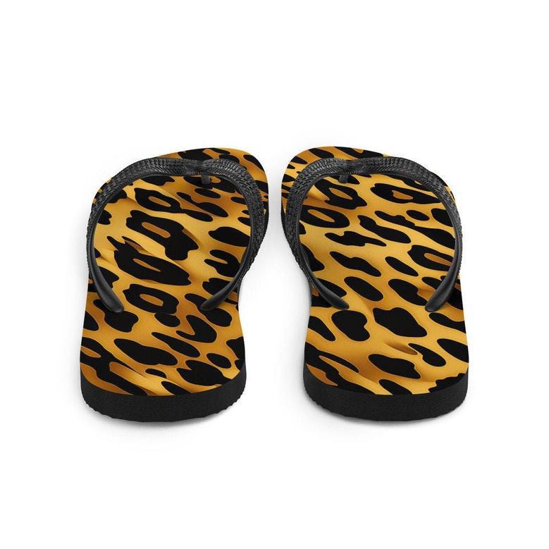 Leopard Print Flip-Flops