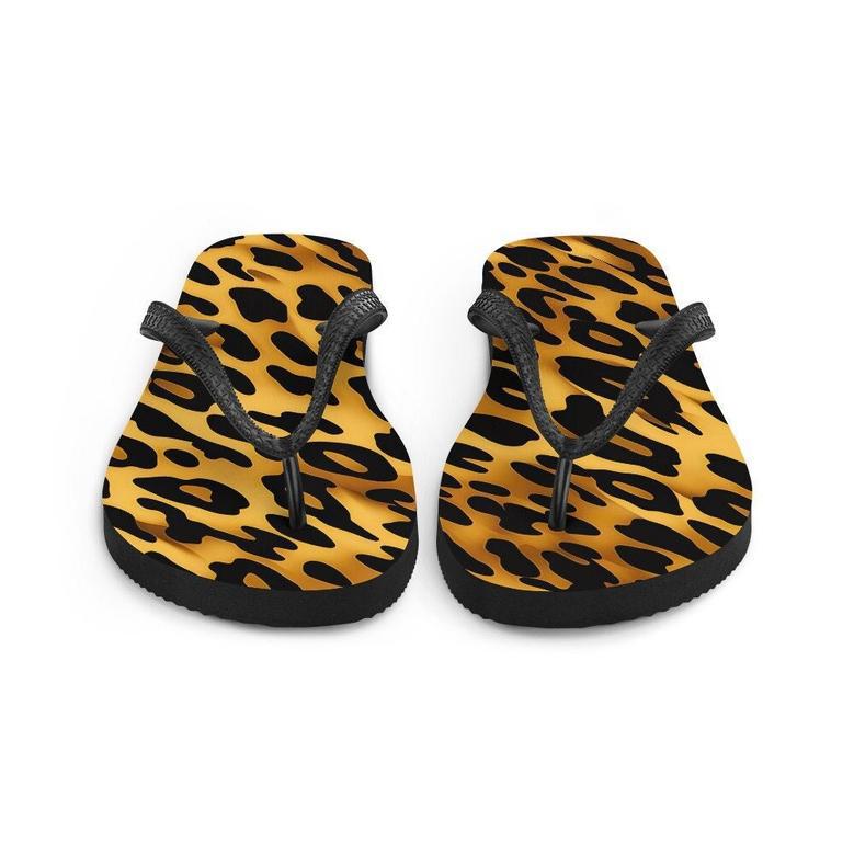 Leopard Print Flip-Flops