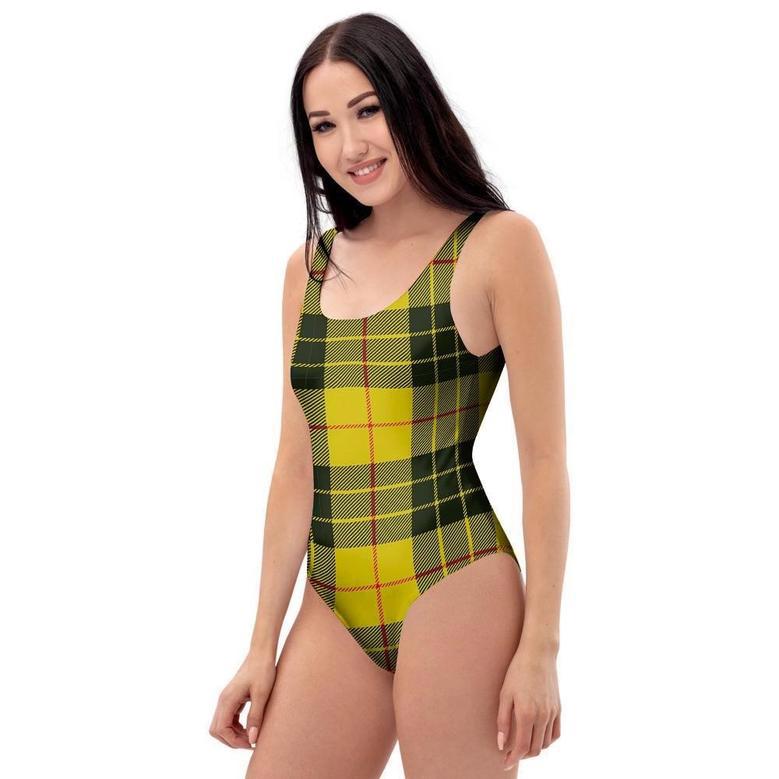 Macleod Yellow Plaid Tartan One Piece Swimsuite