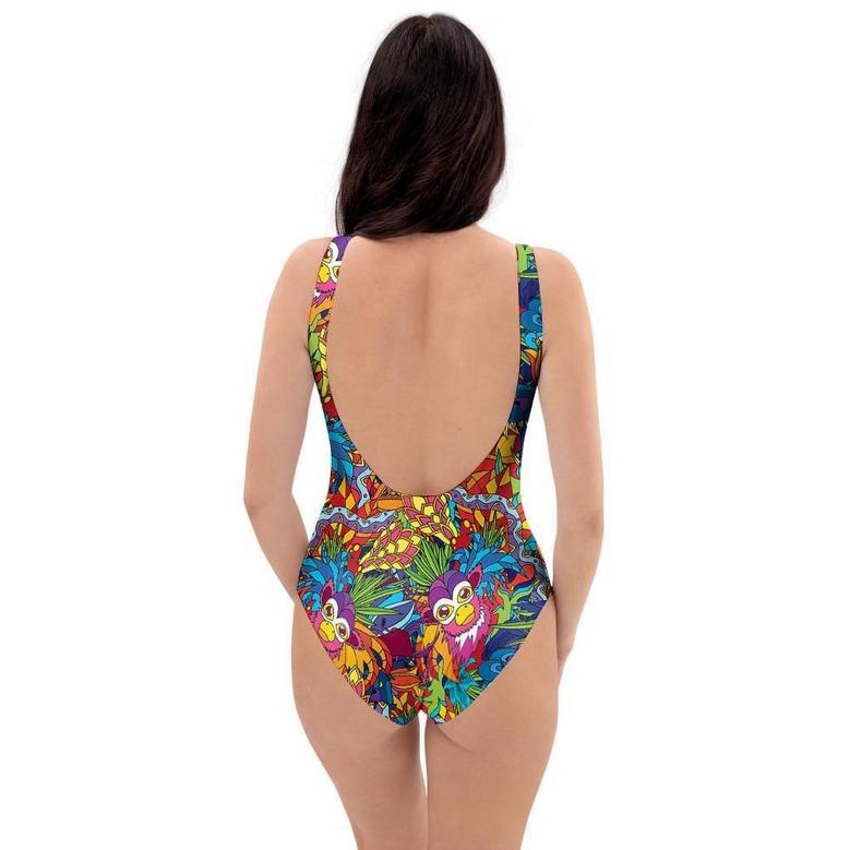 Monkey Trippy Psychedelic One Piece Swimsuite