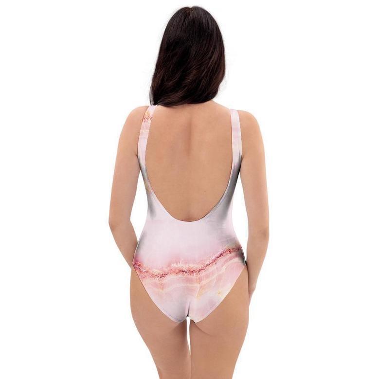 Natural Pink Marble One Piece Swimsuite