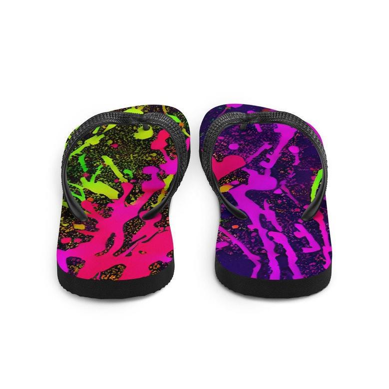 Neon Ice Flip-Flops