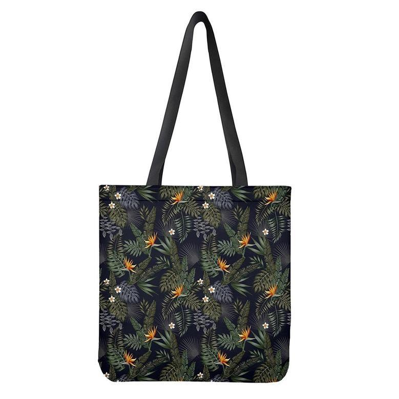 Night Tropical Hawaii Pattern Print Tote Bag