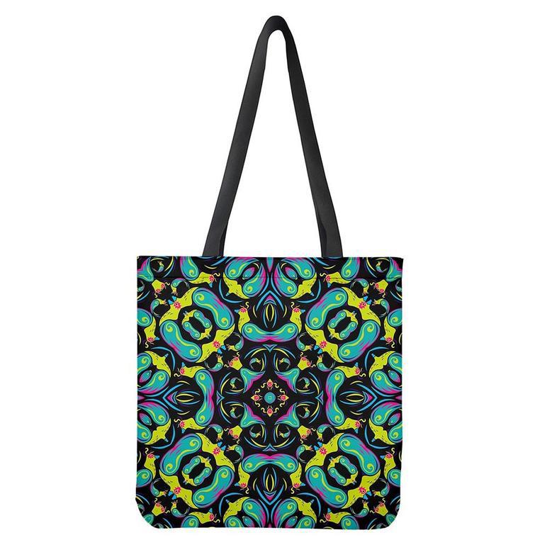 Ornament Psychedelic Trippy Print Tote Bag