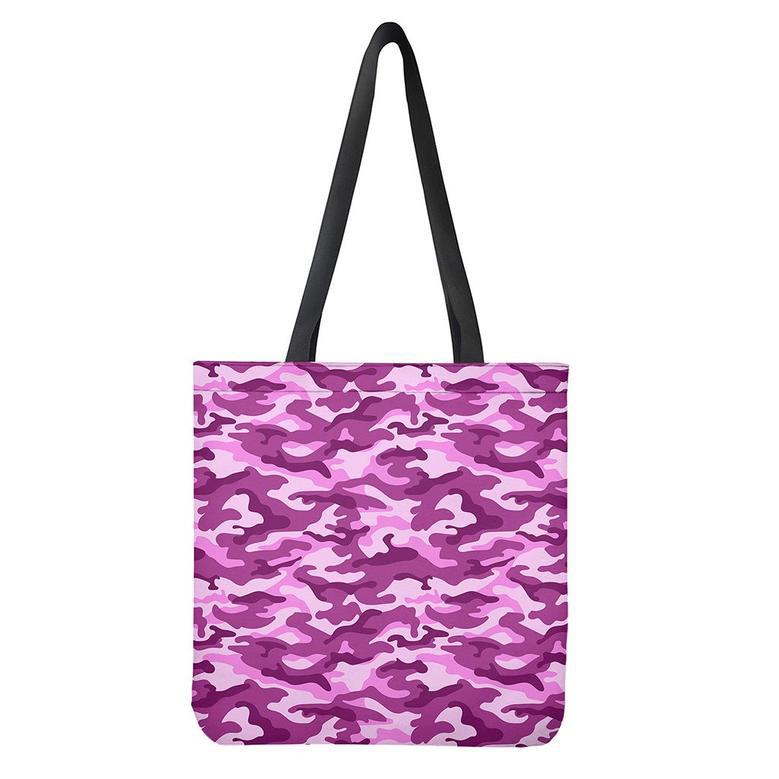 Pink Camouflage Print Tote Bag