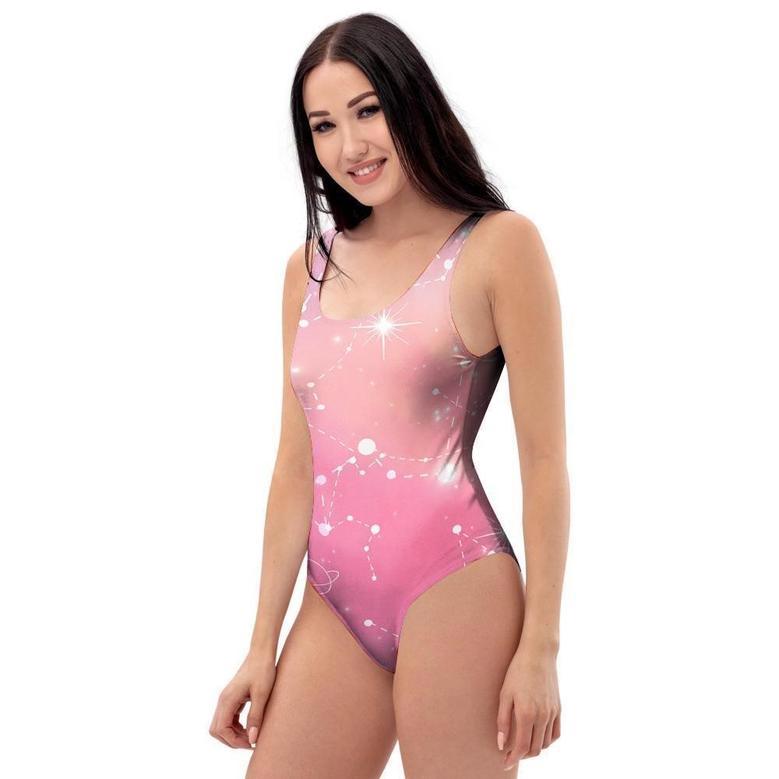 Pink Galaxy Stardust One Piece Swimsuite