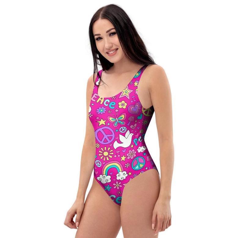 Pink Hippie One Piece Swimsuite