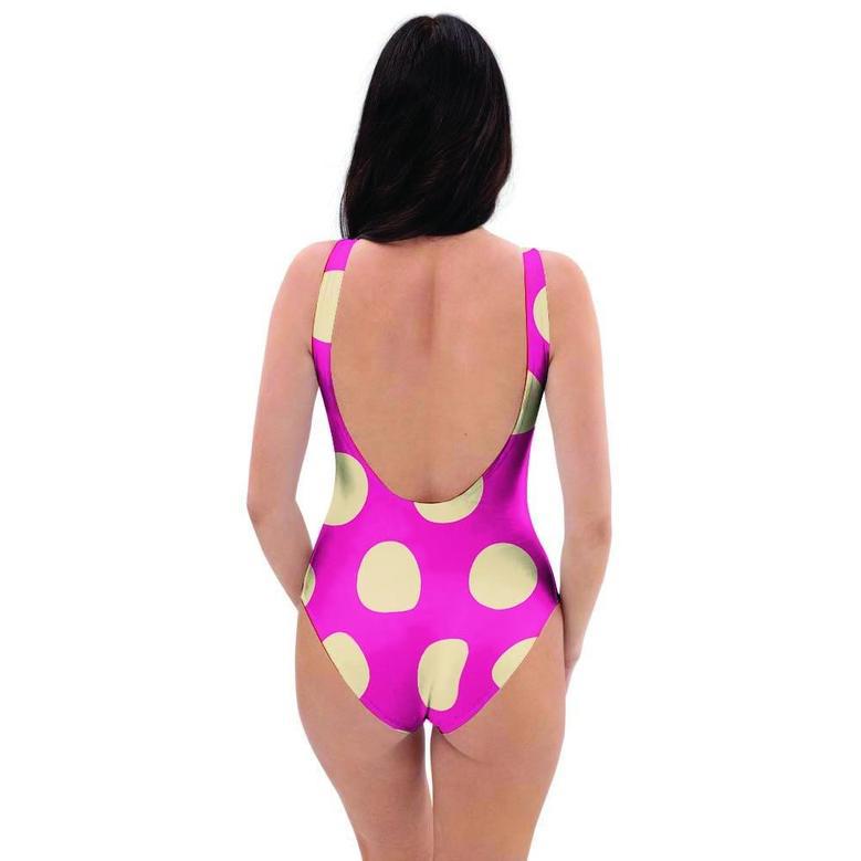 Pink Polka Dot One Piece Swimsuite