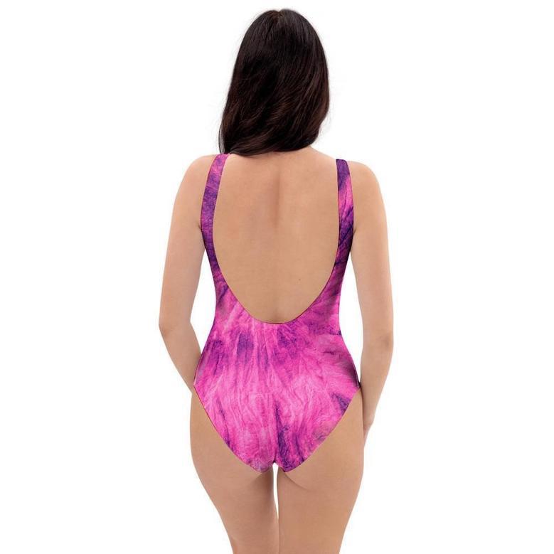 Pink Tie Dye One Piece Swimsuite