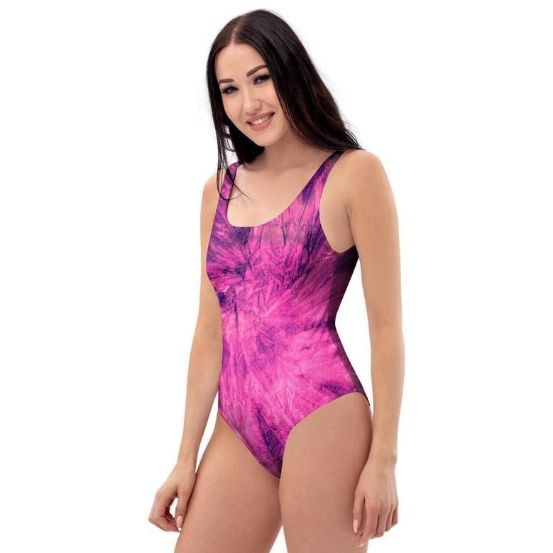 Pink Tie Dye One Piece Swimsuite