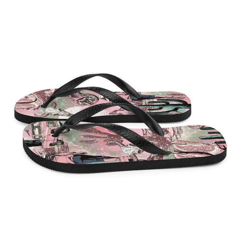 Pink Western Flip-Flops