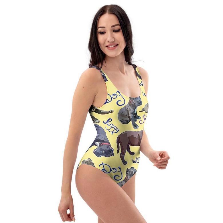 Pitbull Puppy One Piece Swimsuite