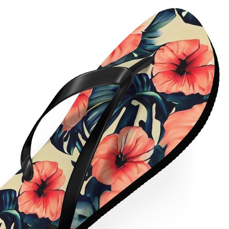 Poppy Floral Flip-Flops.