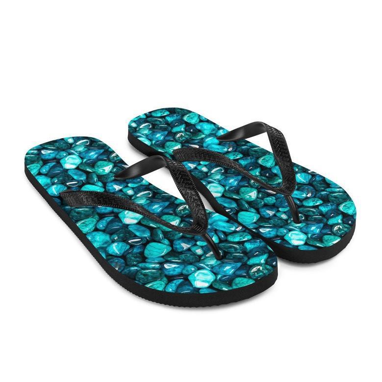 Protective Turquoise Summer Flip Flops