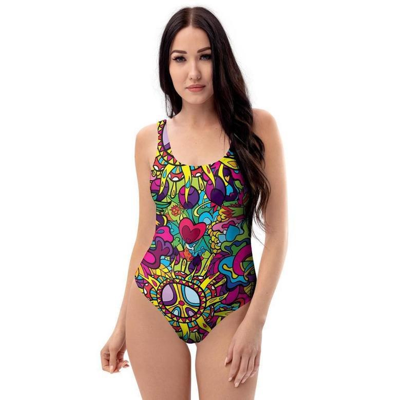 Psychedelic One Piece Swimsuite