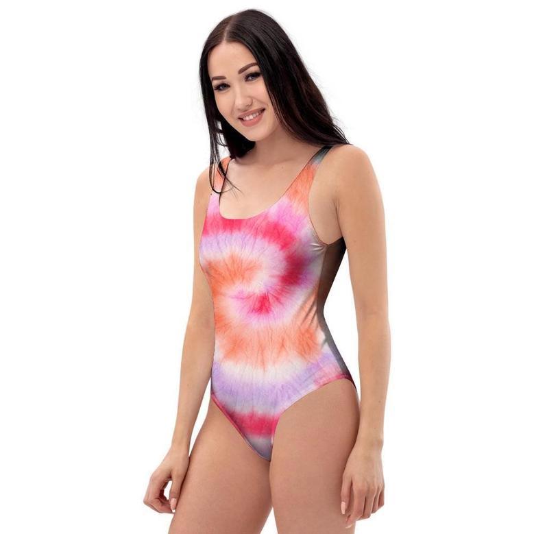 Rainbow Hippie Tie Dye One Piece Swimsuite