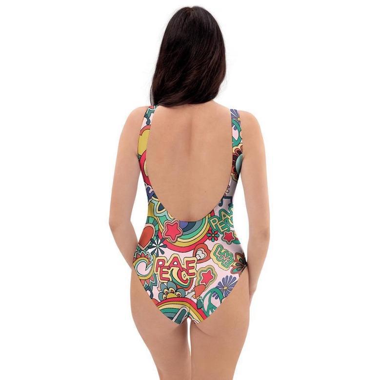 Retro Hippie One Piece Swimsuite