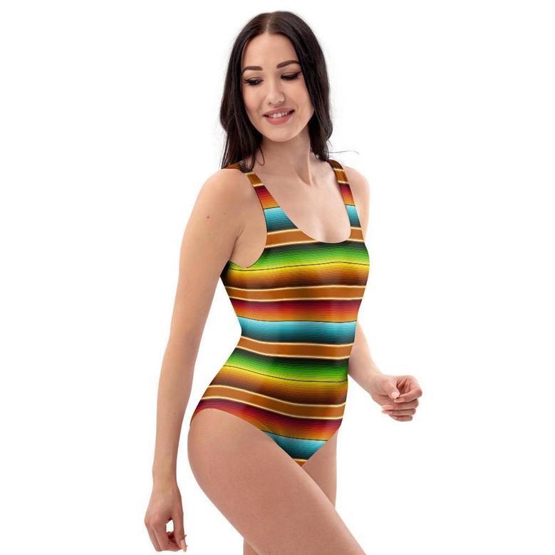 Serape Print One Piece Swimsuite