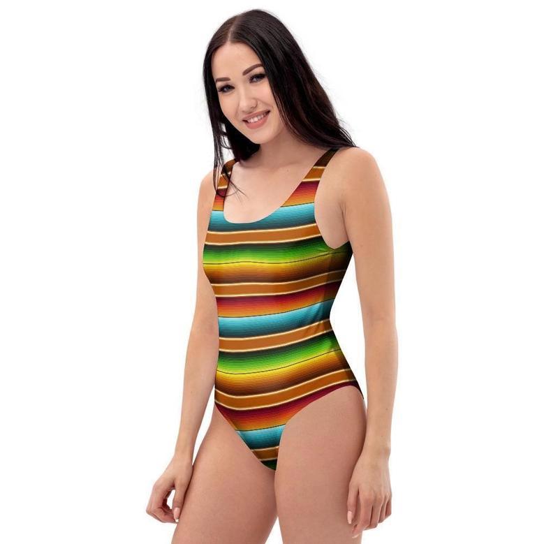 Serape Print One Piece Swimsuite