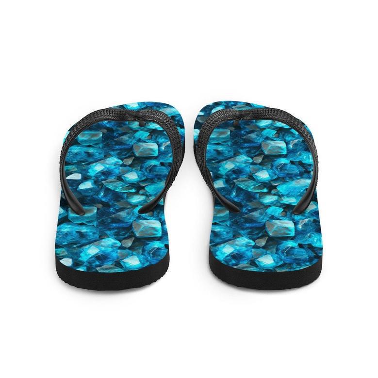 Serene Blue Apatite Summer Flip Flops