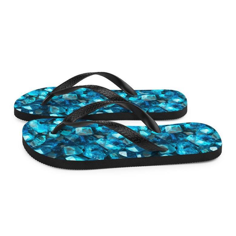 Serene Blue Apatite Summer Flip Flops