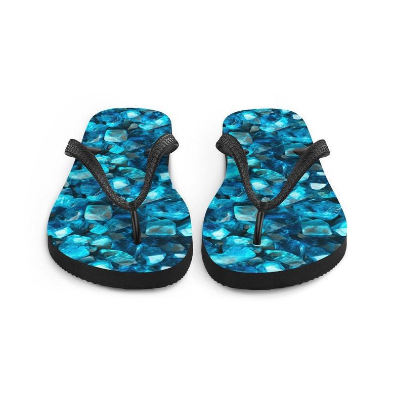 Serene Blue Apatite Summer Flip Flops