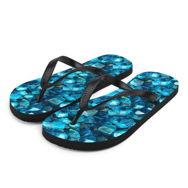 Serene Blue Apatite Summer Flip Flops