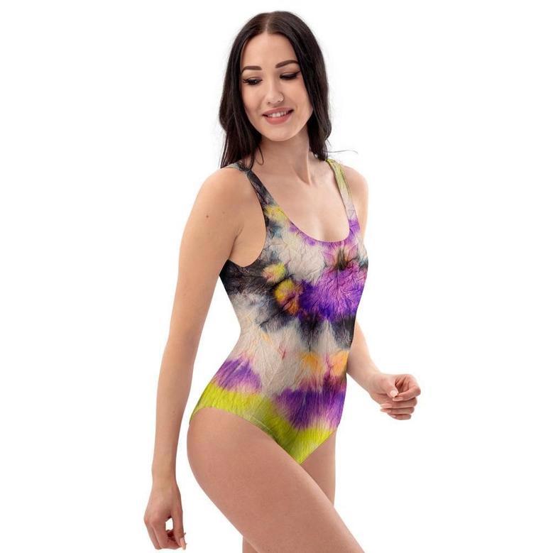 Spiral Hippie Tie Dye One Piece Swimsuite