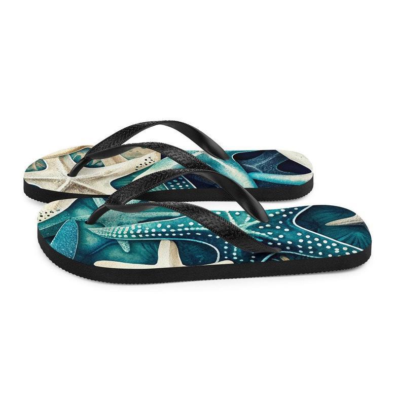 Starfish Nautical Flip-Flops