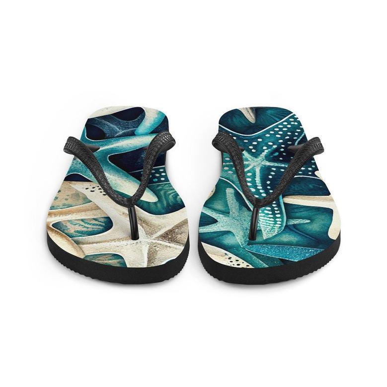 Starfish Nautical Flip-Flops