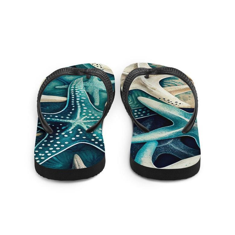 Starfish Nautical Flip-Flops