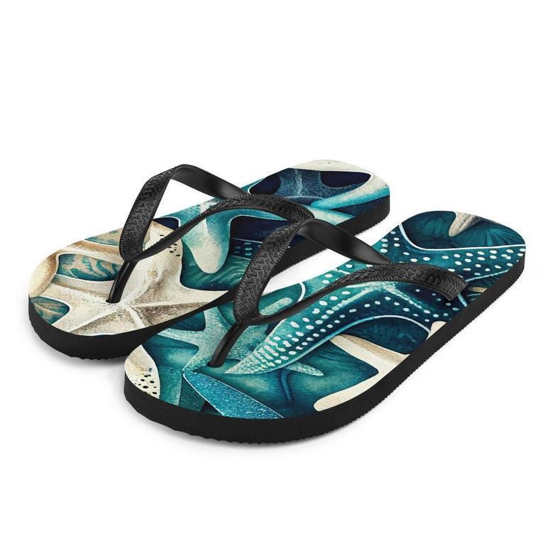 Starfish Nautical Flip-Flops