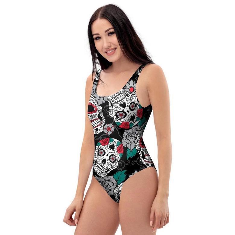 Sugar Skull One Piece Swimsuite