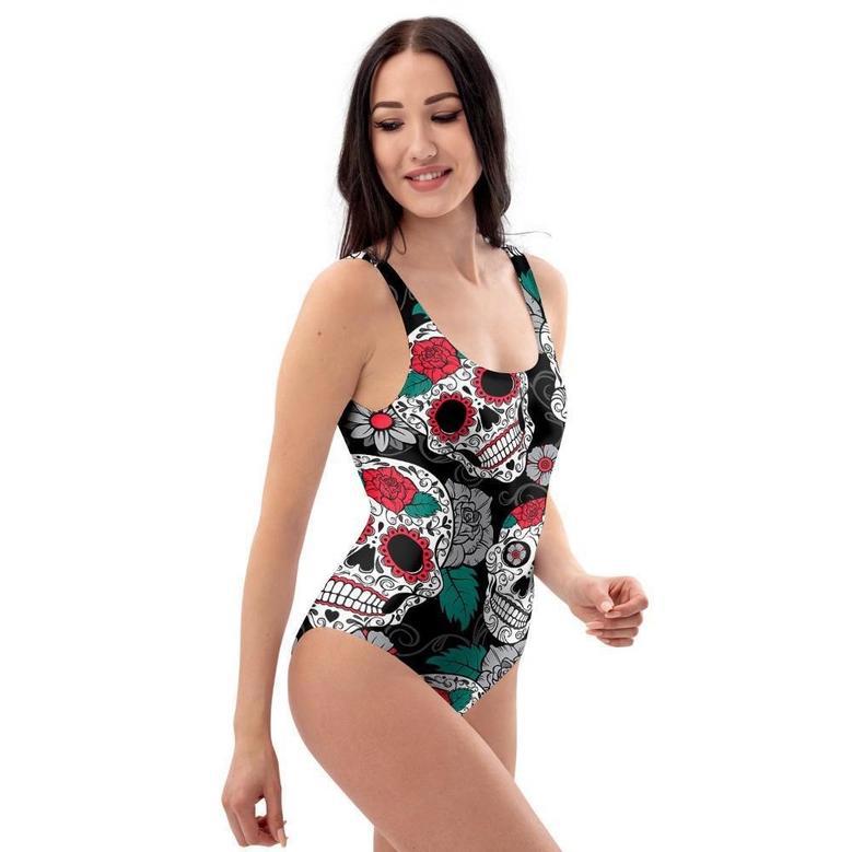 Sugar Skull One Piece Swimsuite